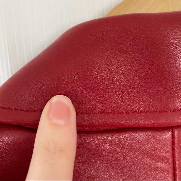 Liz Claiborne Red Leather Jacket - Picture 7 of 8